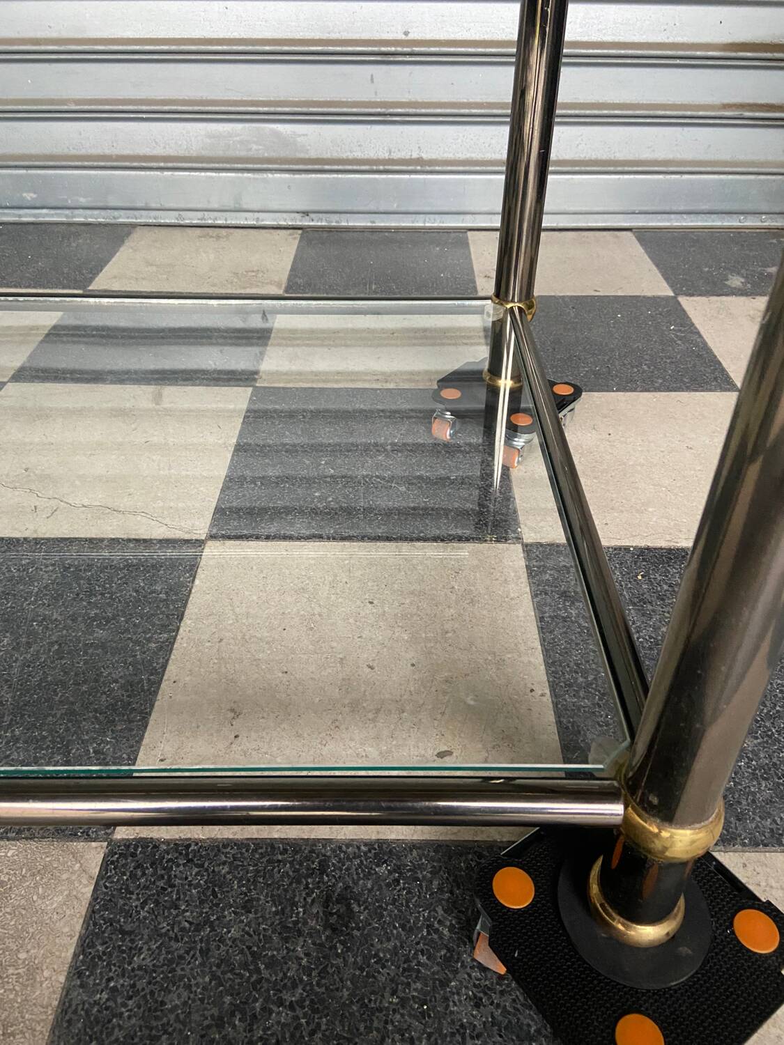 Vintage glass coffee table