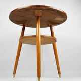 Round side table with shelf, 1970s