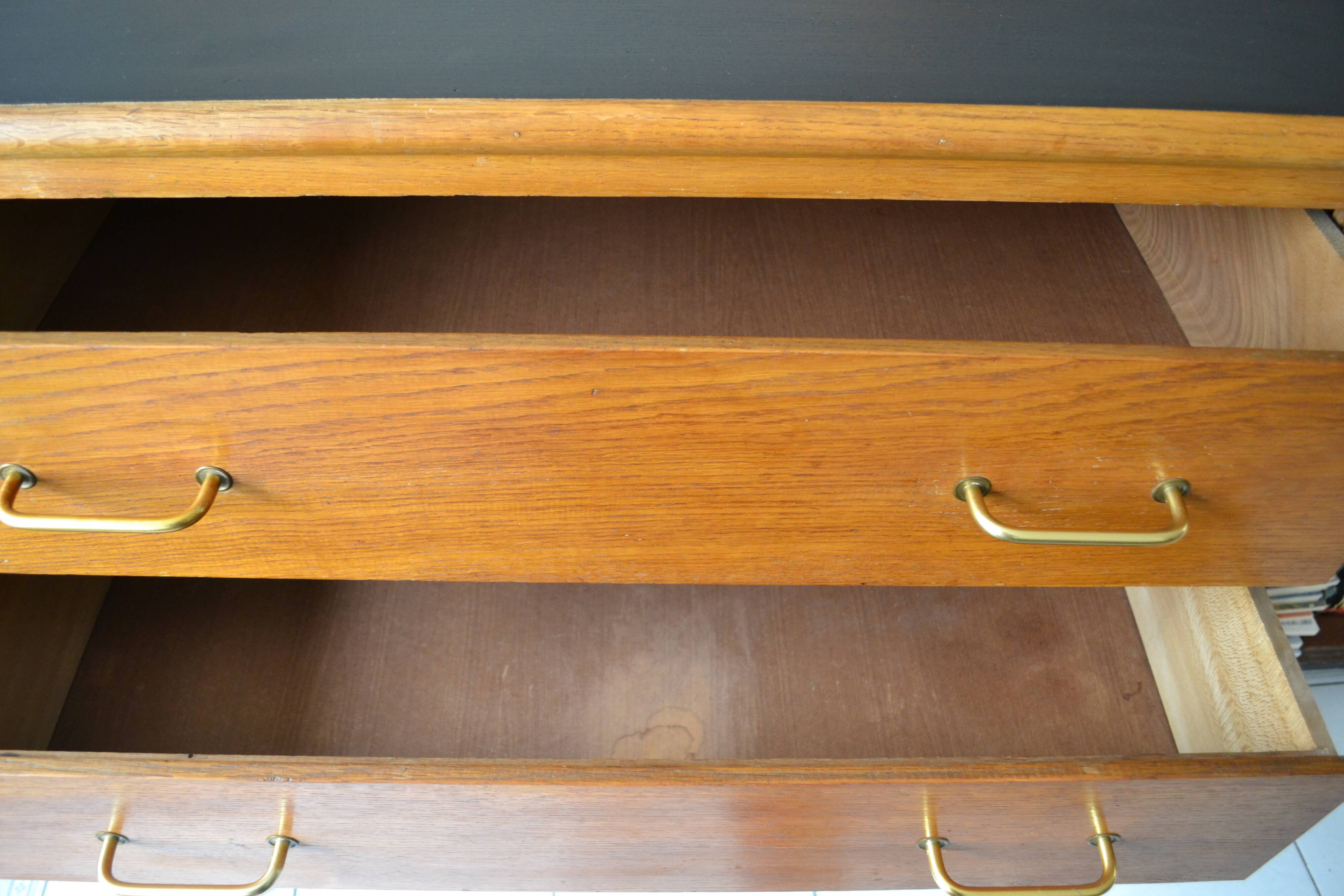 Chest of drawers 60s 4 drawers blond oak