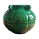 Vase en faïence émaillé vert
