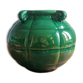 Vase en faïence émaillé vert