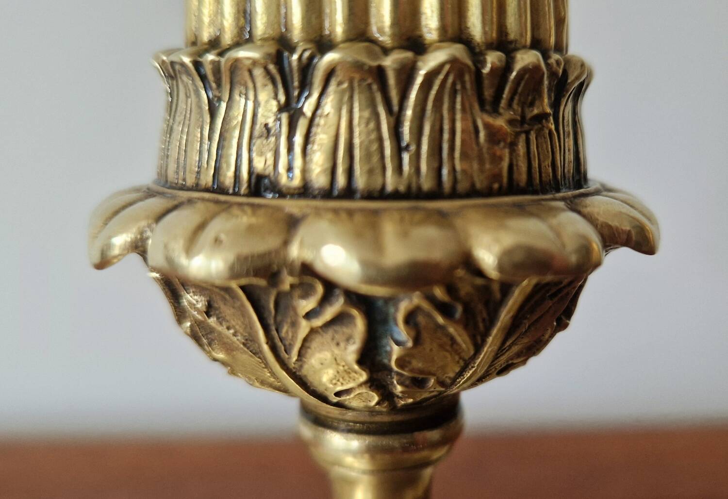 Empire gilded bronze candlestick, 19th century
