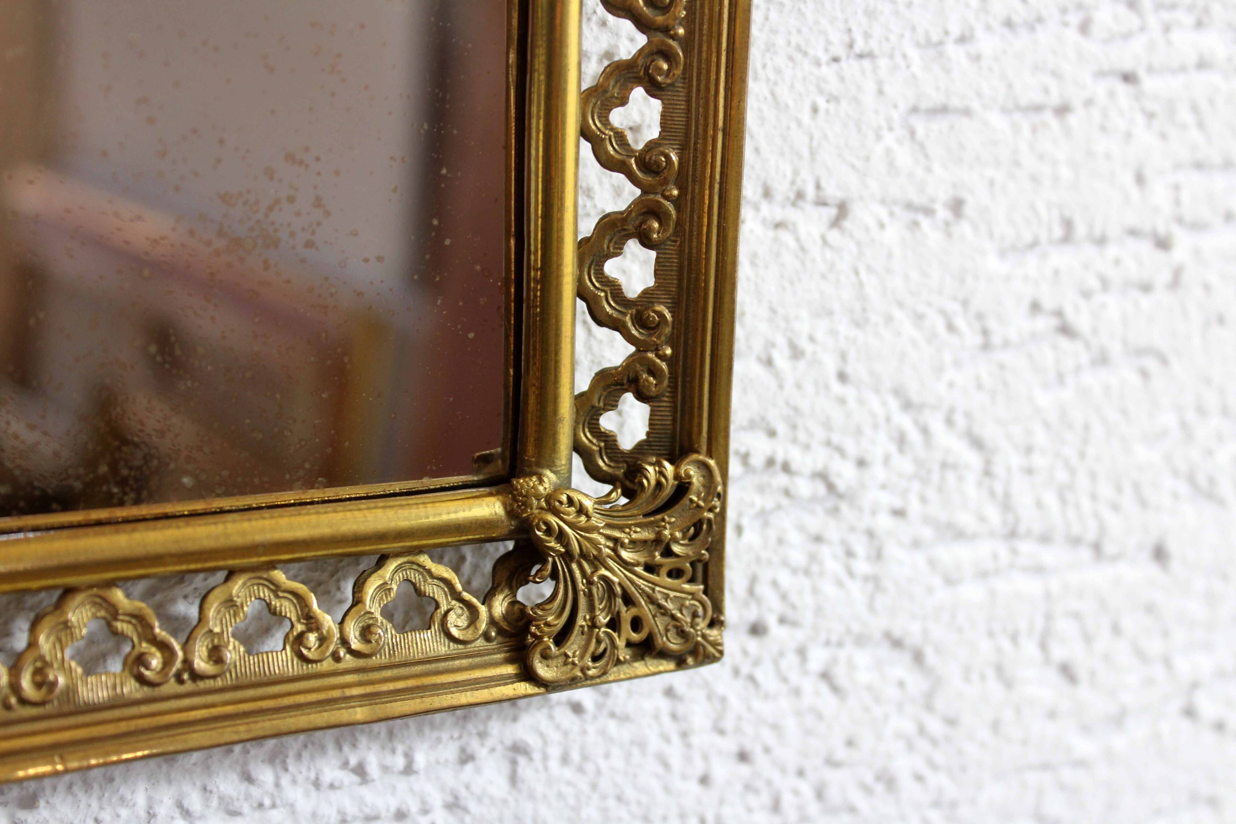 Miroir en laiton des années 60