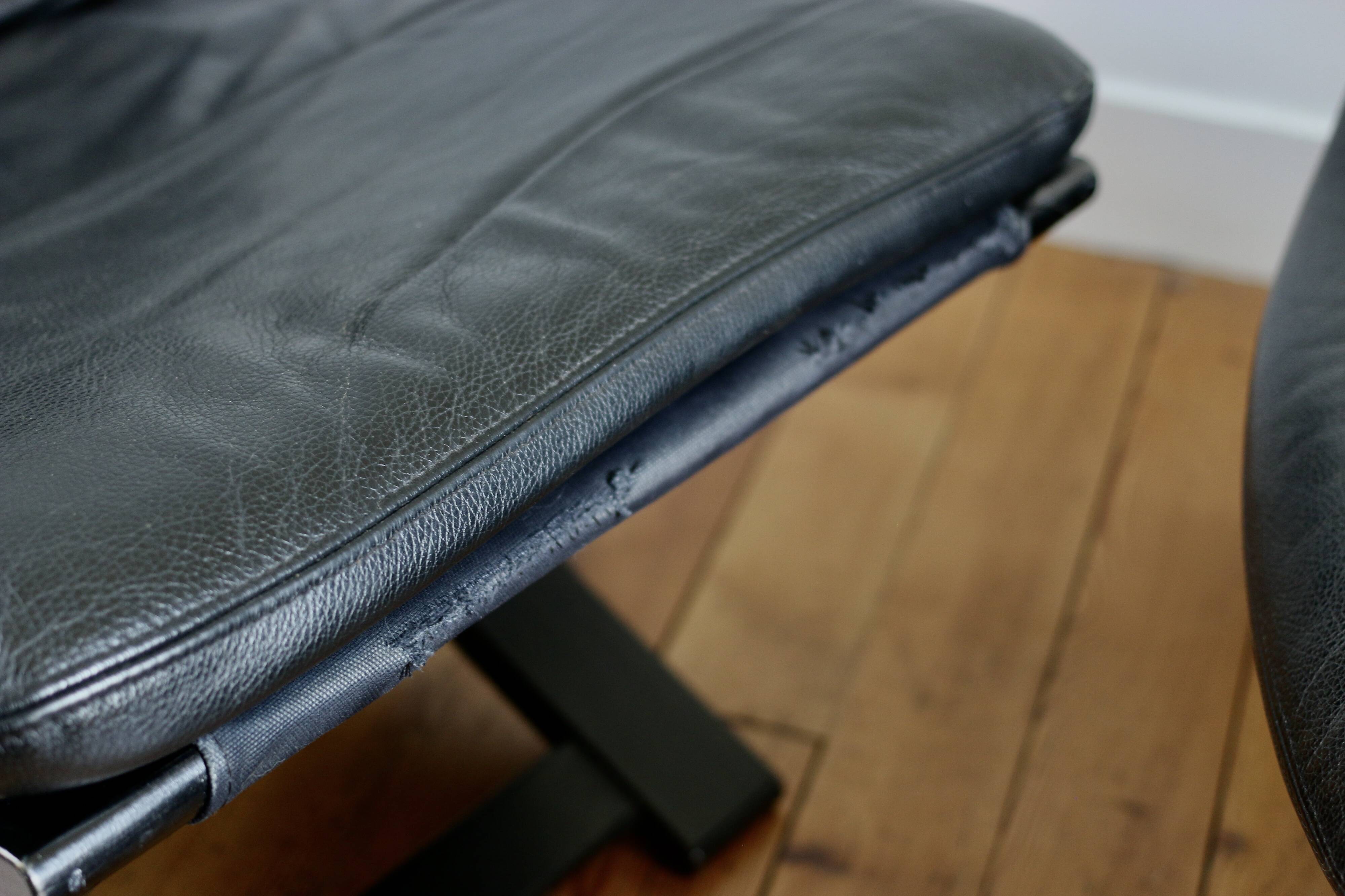 Fauteuil et ottoman Roche Bobois vintage lounge Kroken, Ake Frybiter