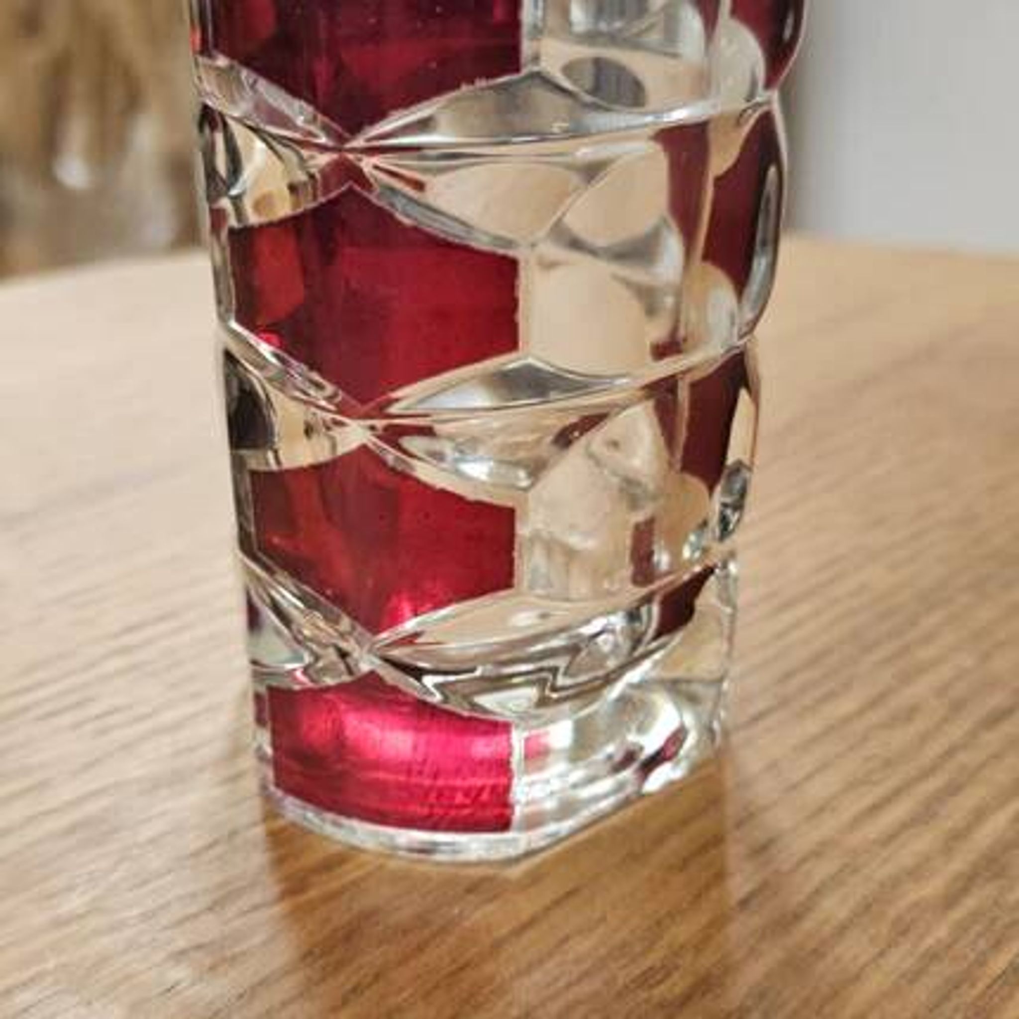 Vintage Windsor ruby vase in crystal - JG Durand for Luminarc