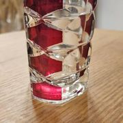 Vintage Windsor ruby vase in crystal - JG Durand for Luminarc