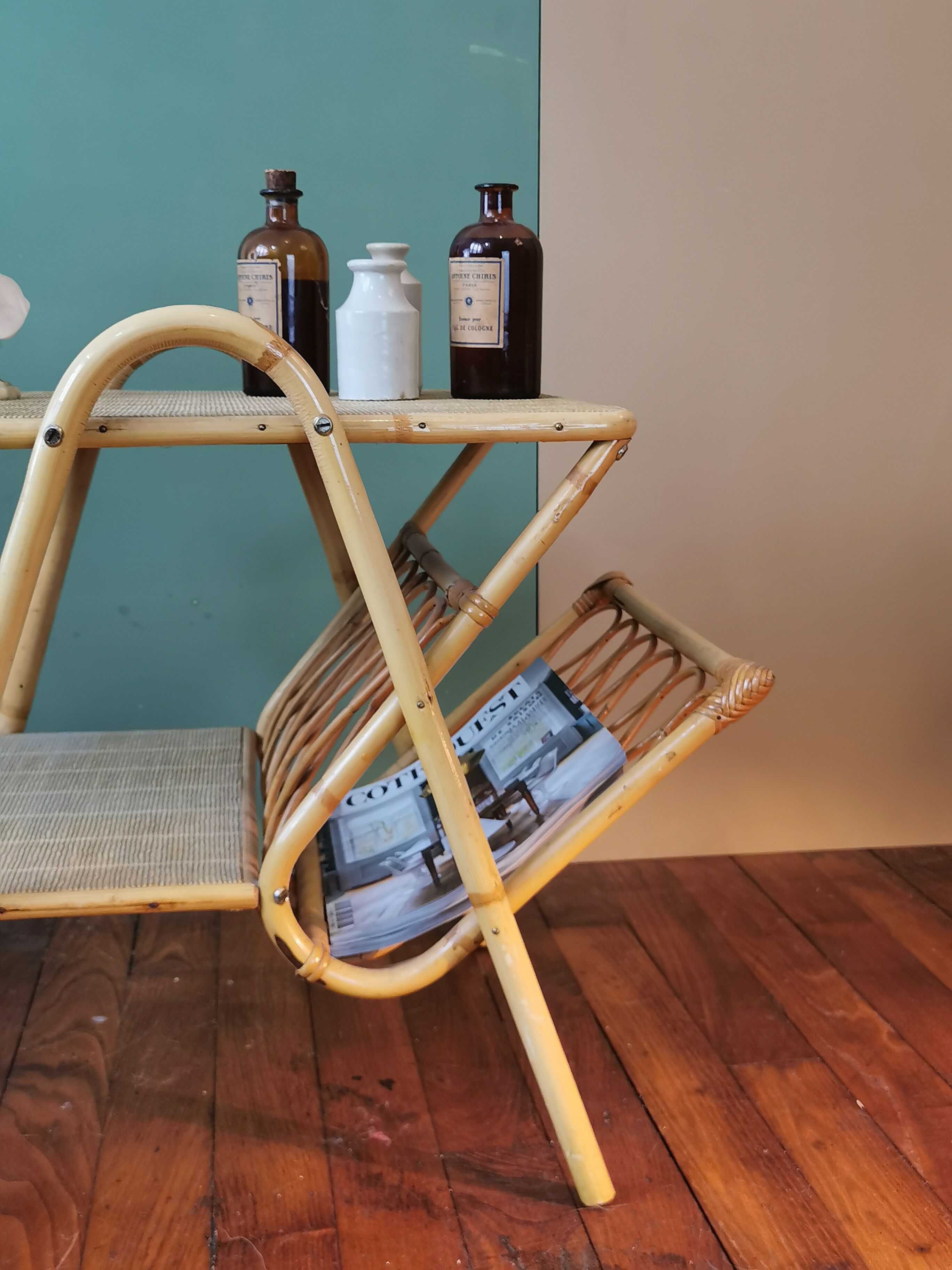 Table carries vintage rattan review