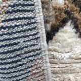 Moroccan Berber rug Boujaad ochre, blue, red and orange 2.56x1.58m