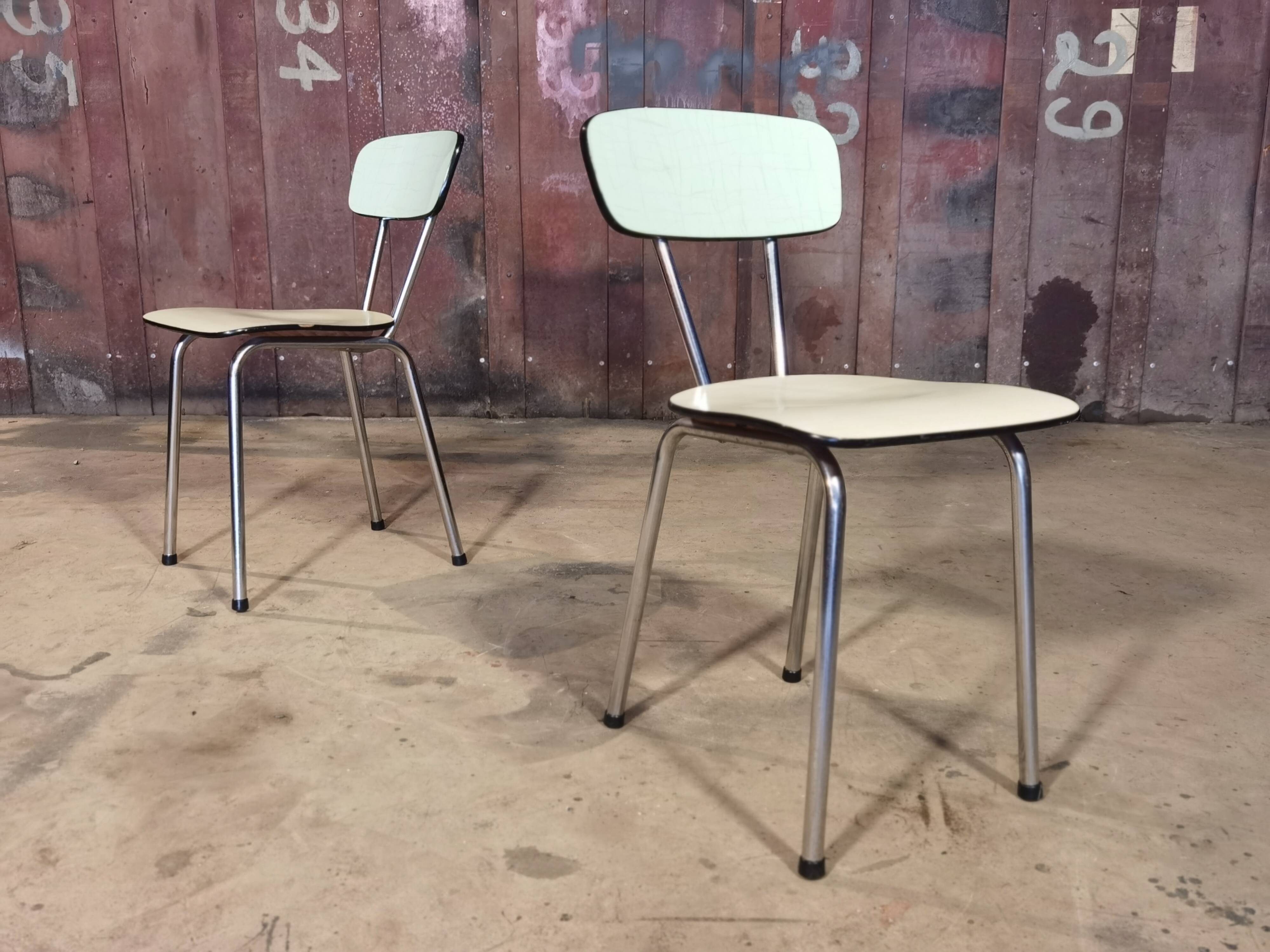 Pair of formica chairs year 60