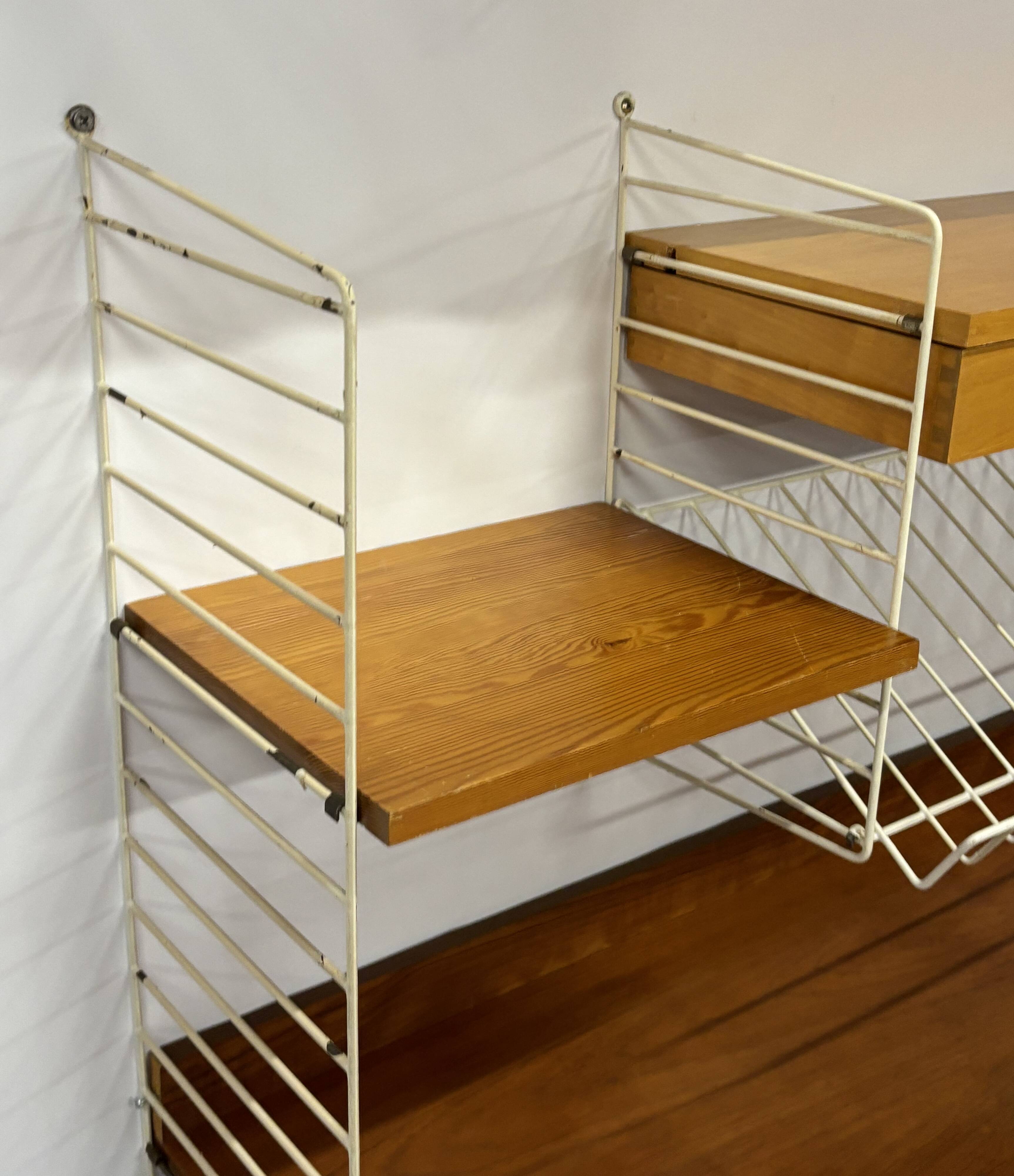 Système mural à cordes Nisse Strinning vintage 1960