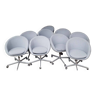 Suite of 9 rotating armchairs