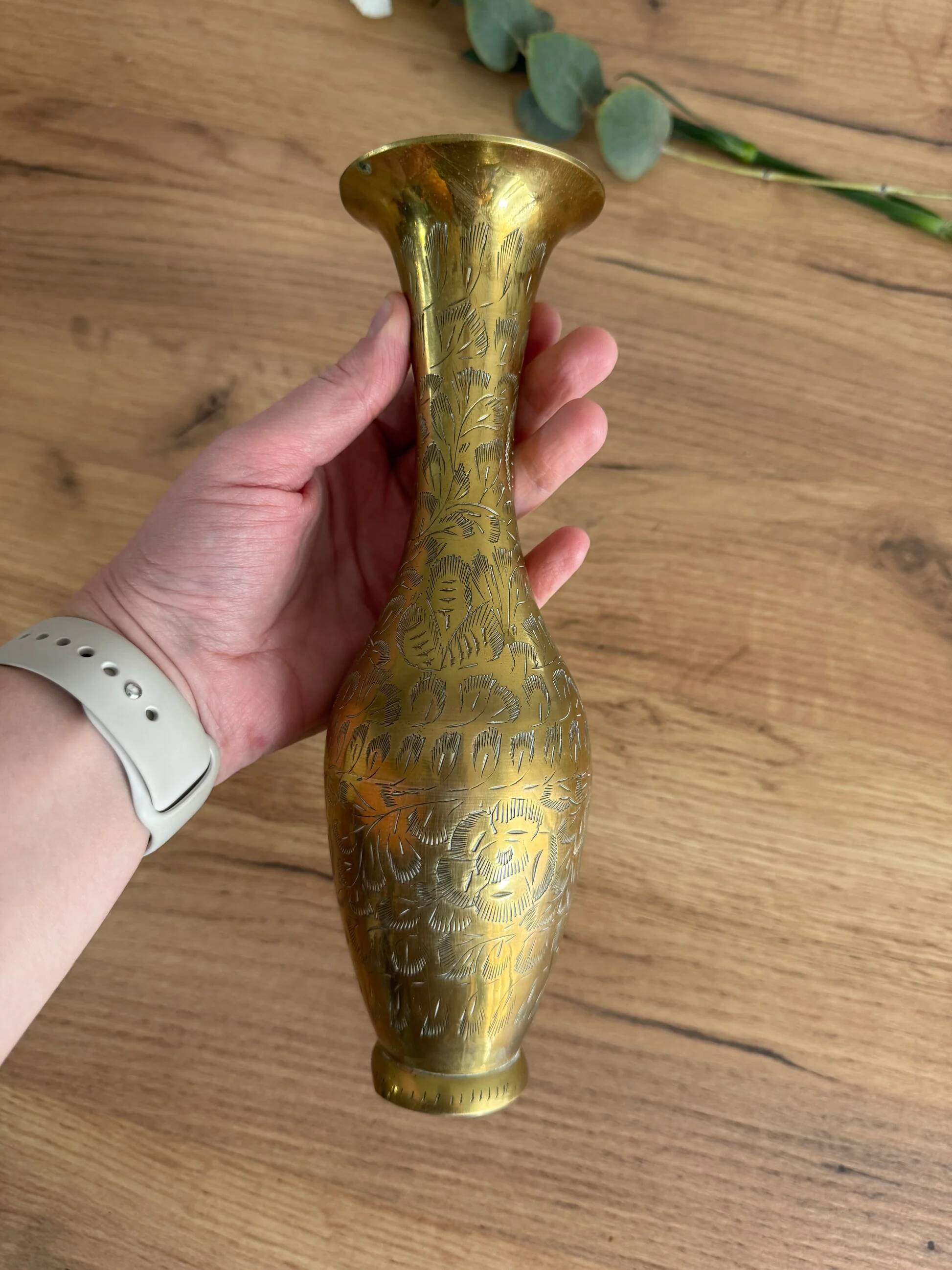Vintage brass vase