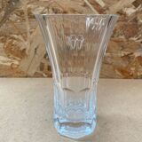 Antique Crystal D'Arques Vase With Diamond Made In France Vintage