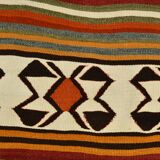 5x9 Striped Anatolian Kilim Rug, Turkish Kilim Rug, 148x264Cm