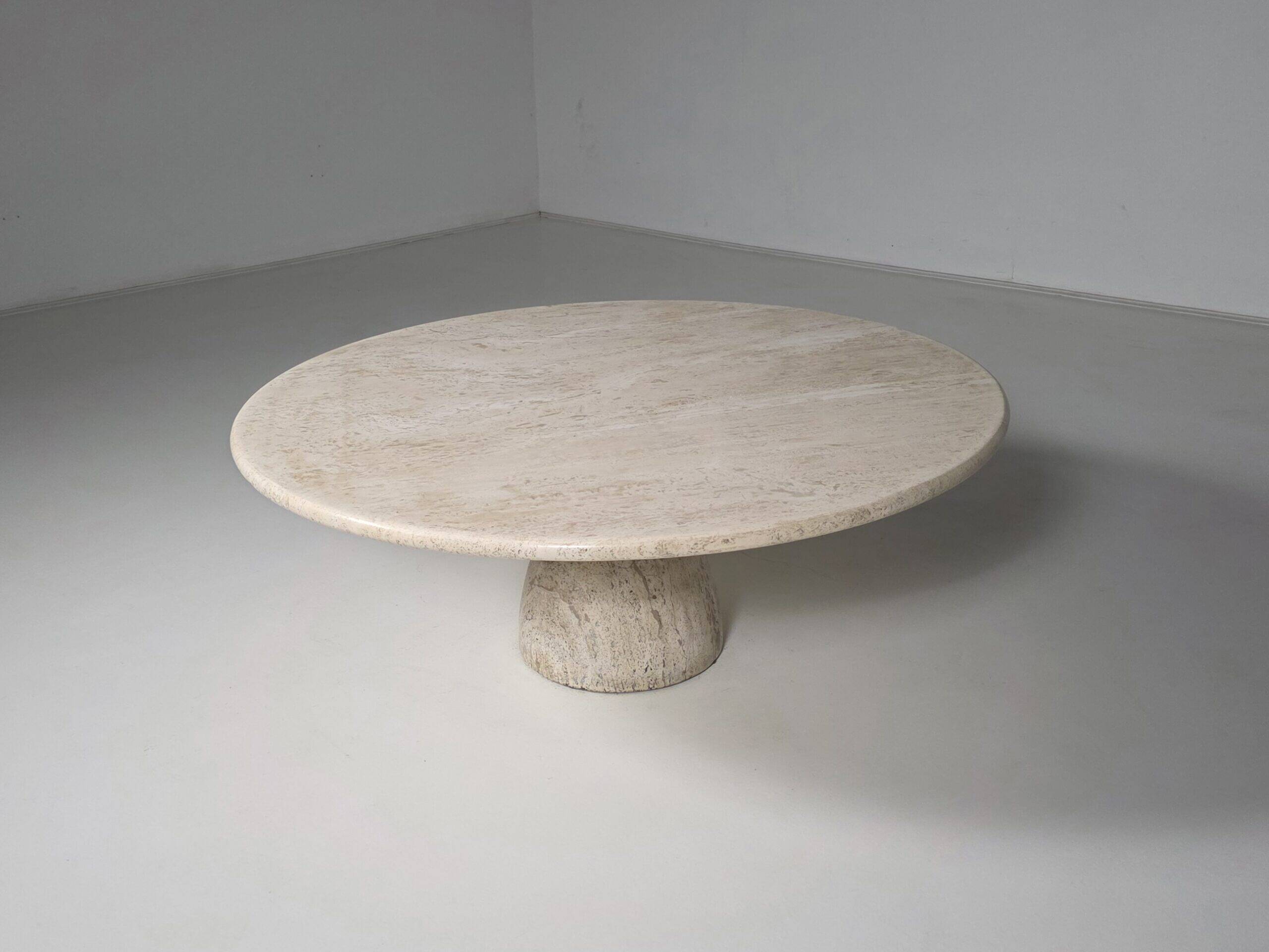 Peter Draenert Finale "1790" travertine coffee table, Germany, 1970s