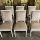 Suite of 6 Louis XVI style chairs in embossed velvet