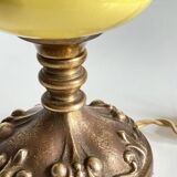 Old ceramic and bronze lamp