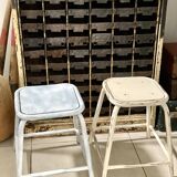 Pair of industrial workshop stools