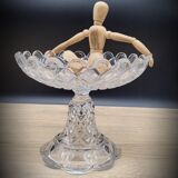 Standing crystal dish