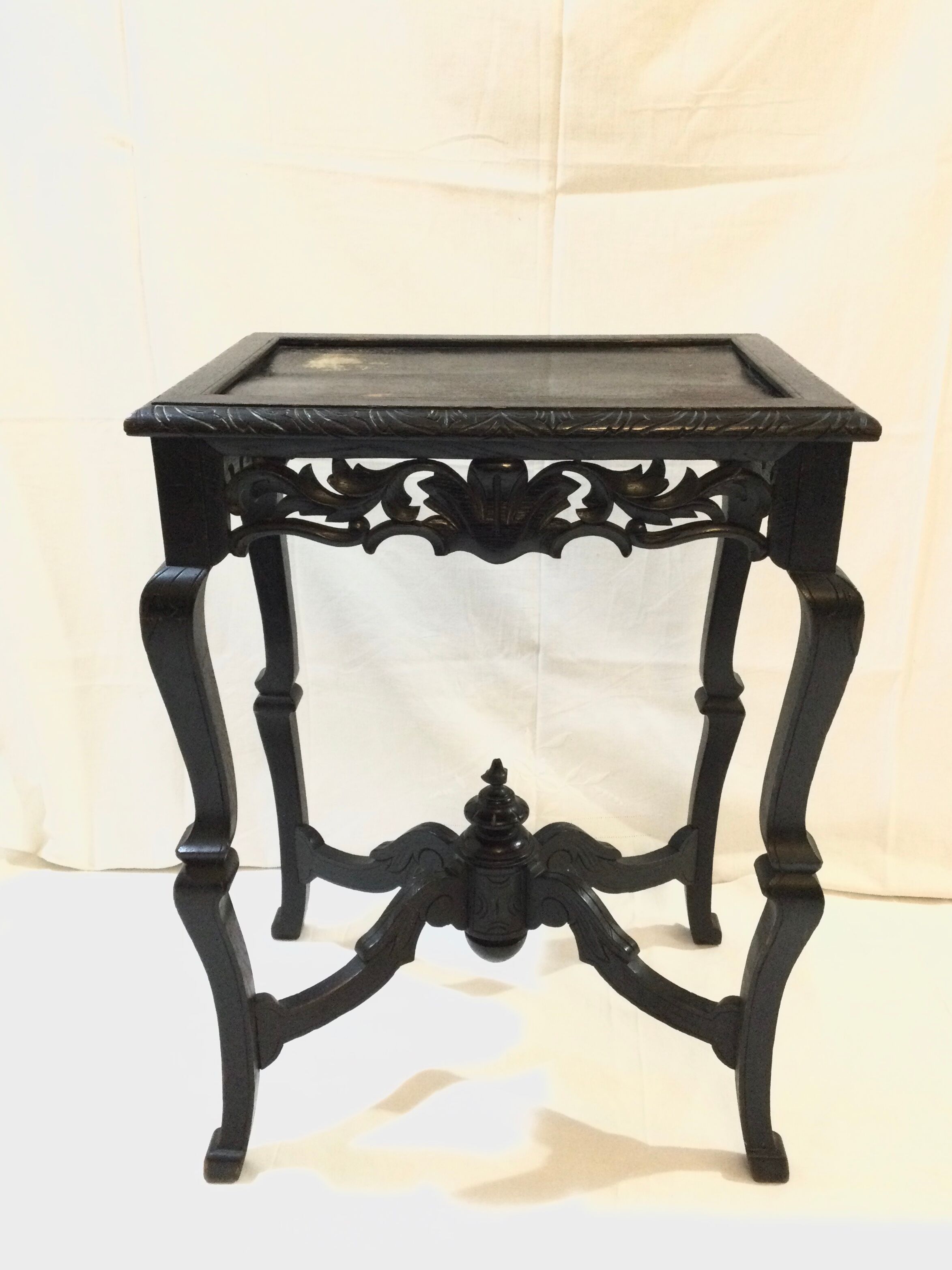 Blackened wooden openwork harness