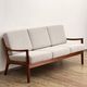 Mid Century Modern 3-Seat Sofa, Ole Wanscher for France & Son, Senator Teak, Danish Design Couch