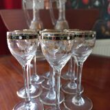Service à liqueur en cristal émaillé 10 pièces