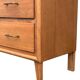 Vintage chest of drawers with compass feet, oak, original patina, 1950s
