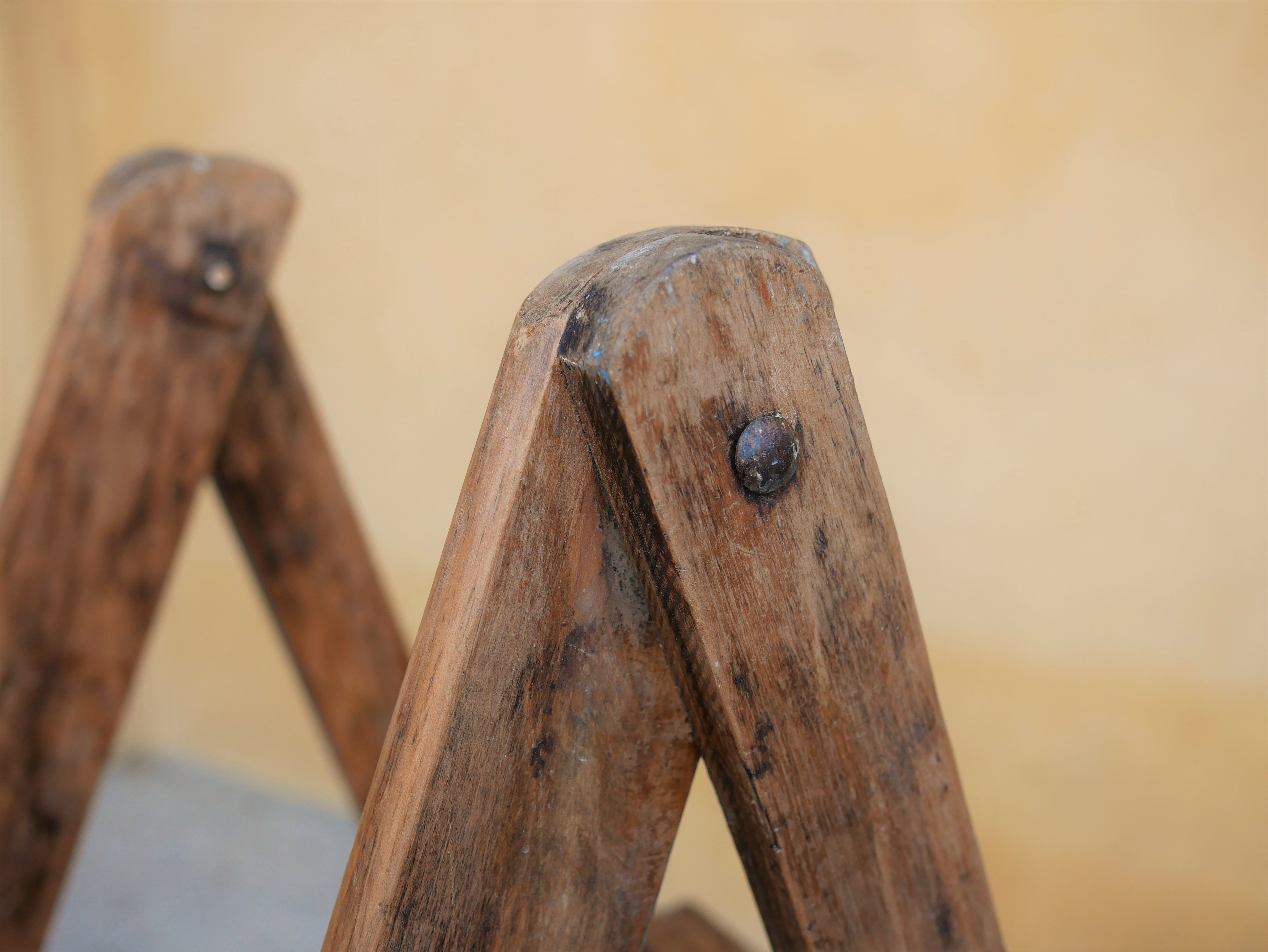 Vintage wooden stepladder