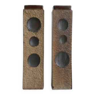 Retro ceramic vases, Jihokera, 1970s, set of 2
