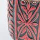 Vase West Germany, ceramic relief, red, 1970s.