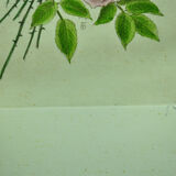 Pair of ancient lithographs of signed floral engravings to be identified