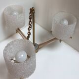 Perspex, brass and plexiglass chandelier from the 60s