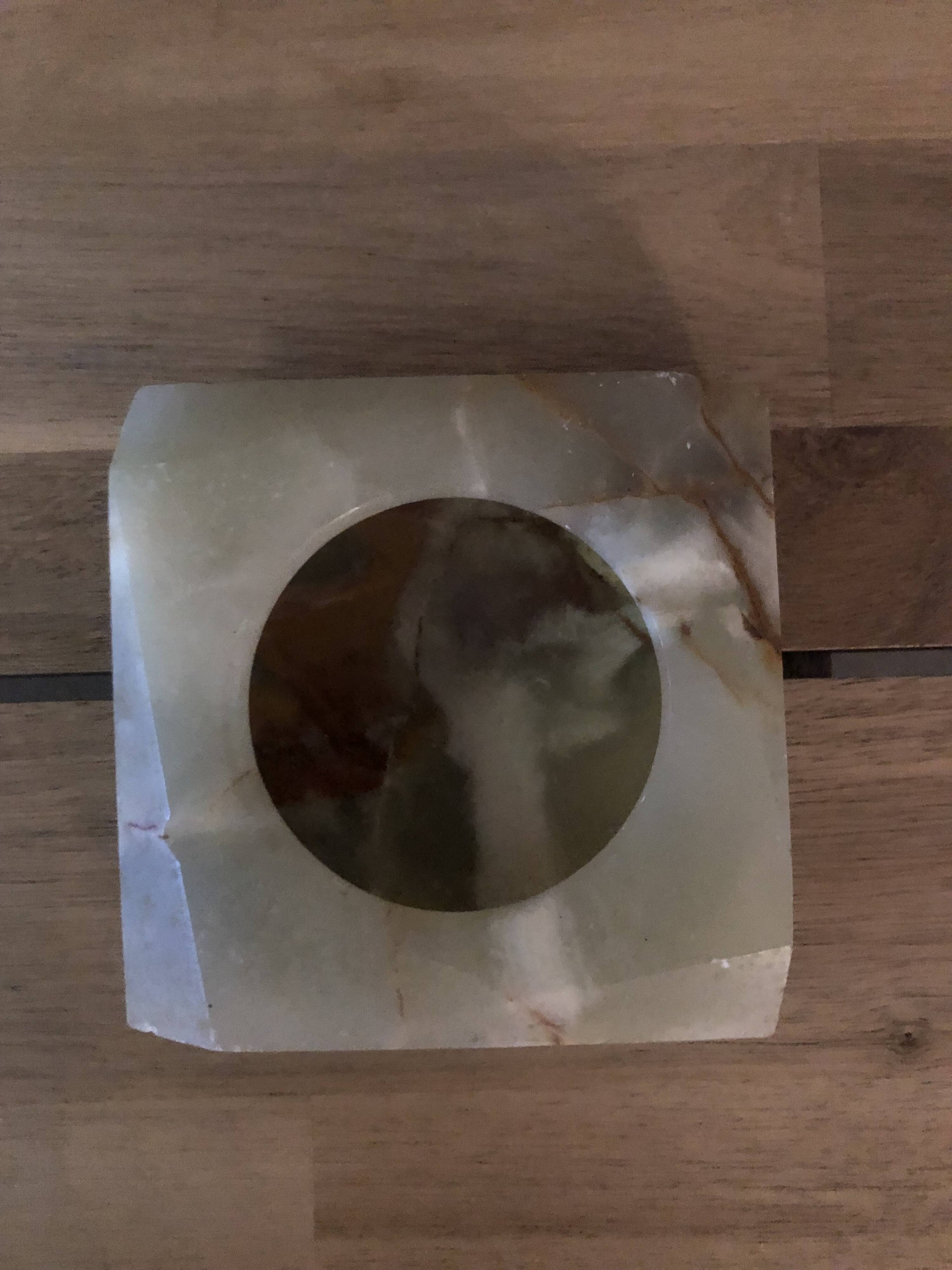 Marbled onyx ashtray