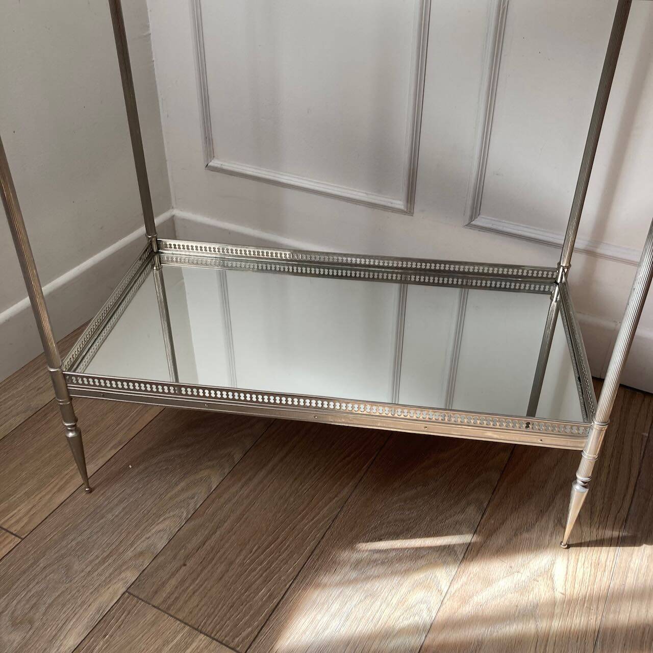 Chrome and mirror serving trolley