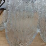 Vintage frosted blown glass pendant light