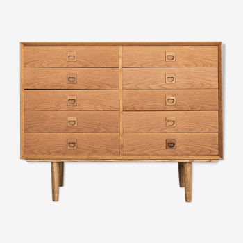Midcentury Danish chest of 2x5 drawers in oak by Brouer 1960s