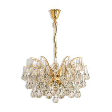 Lustre en verre Murano en forme de goutte, Christoph Palme, Allemagne, années 1970