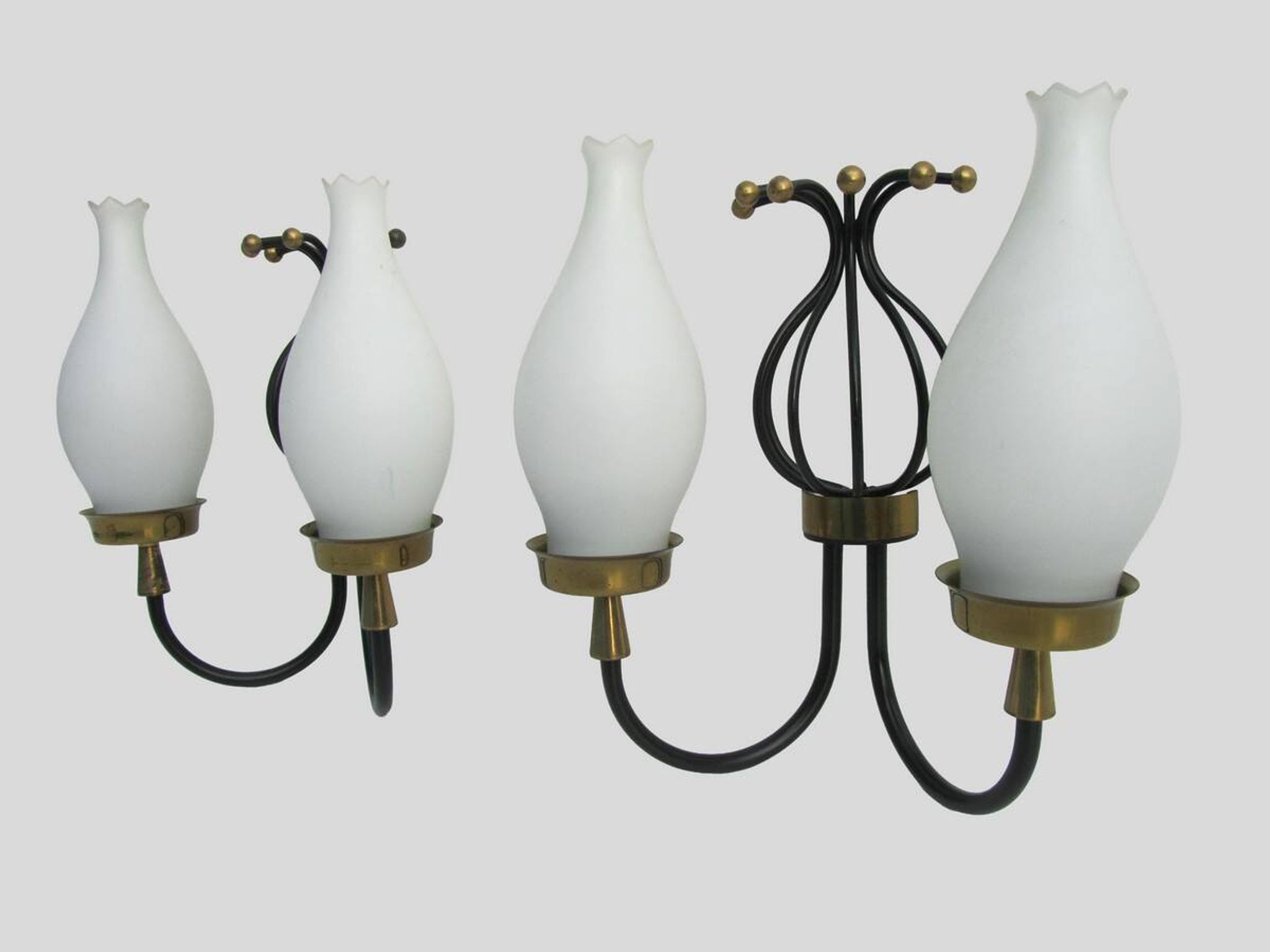 Set of 2 Italian vintage  wall light sconces in style Arredoluce/ Stilnovo