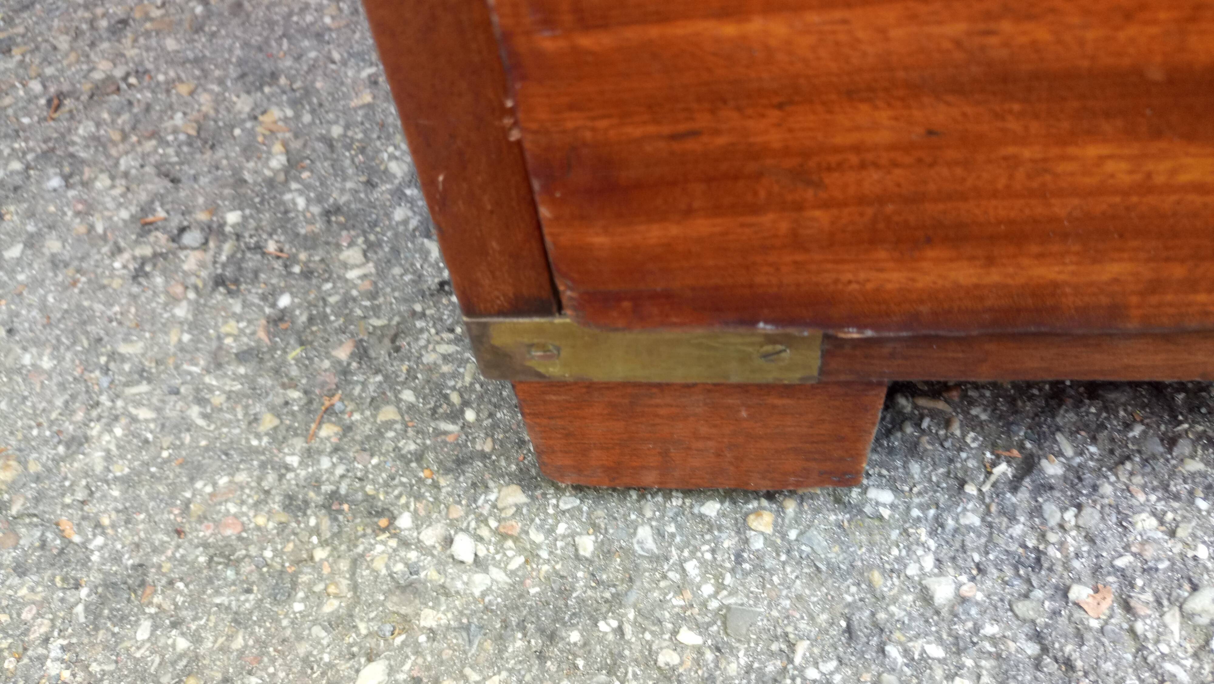 19th century Louis Philippe navy chest in camphrier laughed