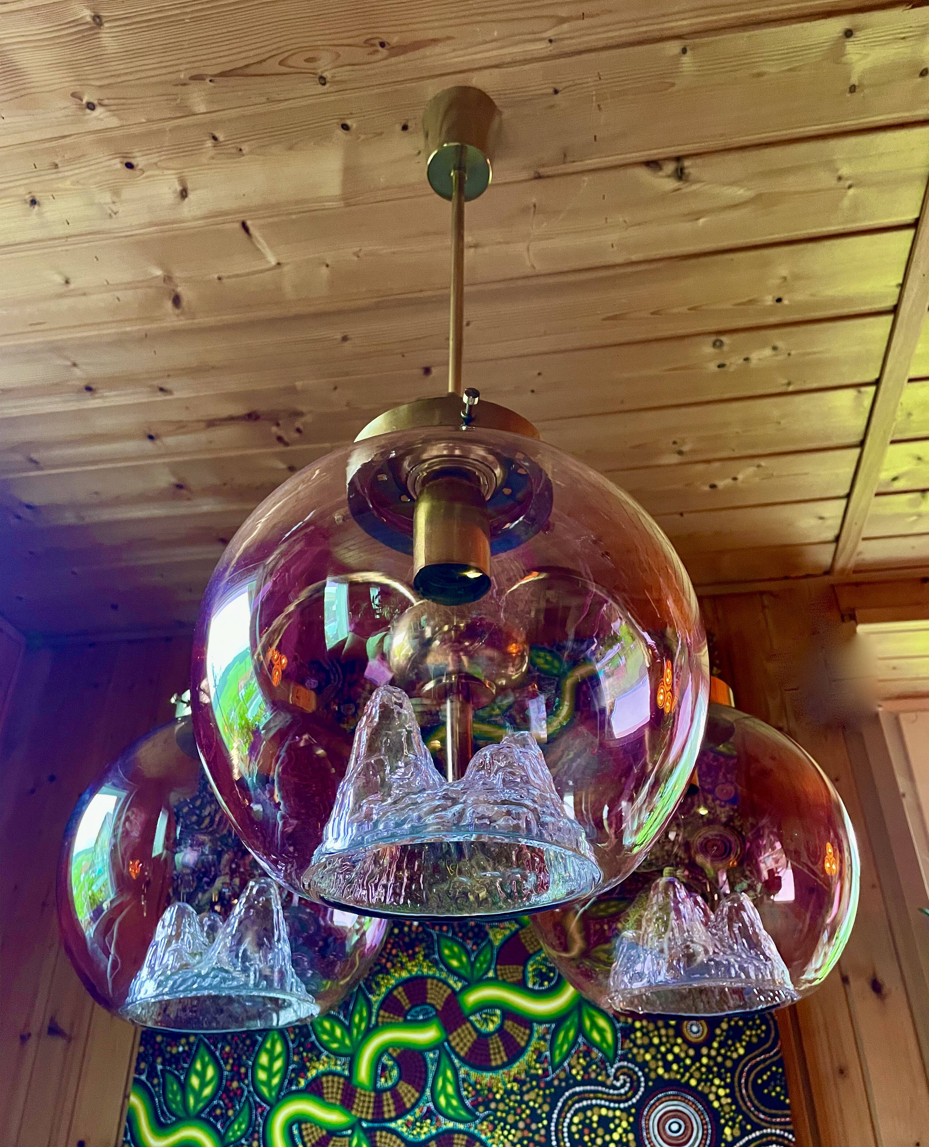 Large exceptional chandelier, Swiss made, 1960s/1970s