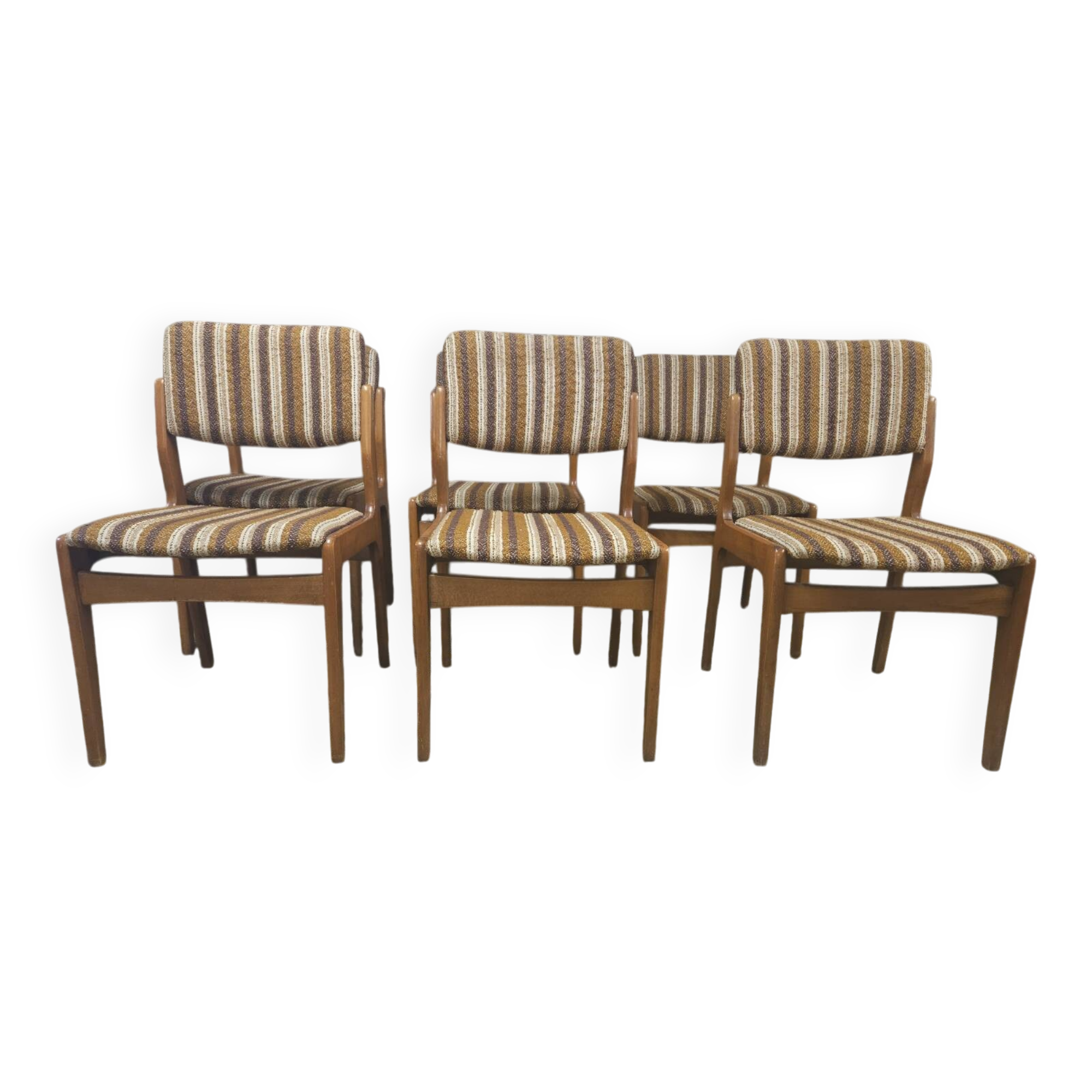 Set of 6 vintage Scandinavian chairs from the 1970s