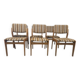 Set of 6 vintage Scandinavian chairs from the 1970s