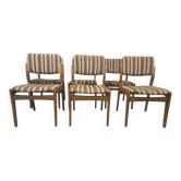 Set of 6 vintage Scandinavian chairs from the 1970s.