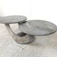 Vintage two tier marble coffee table, 1970s