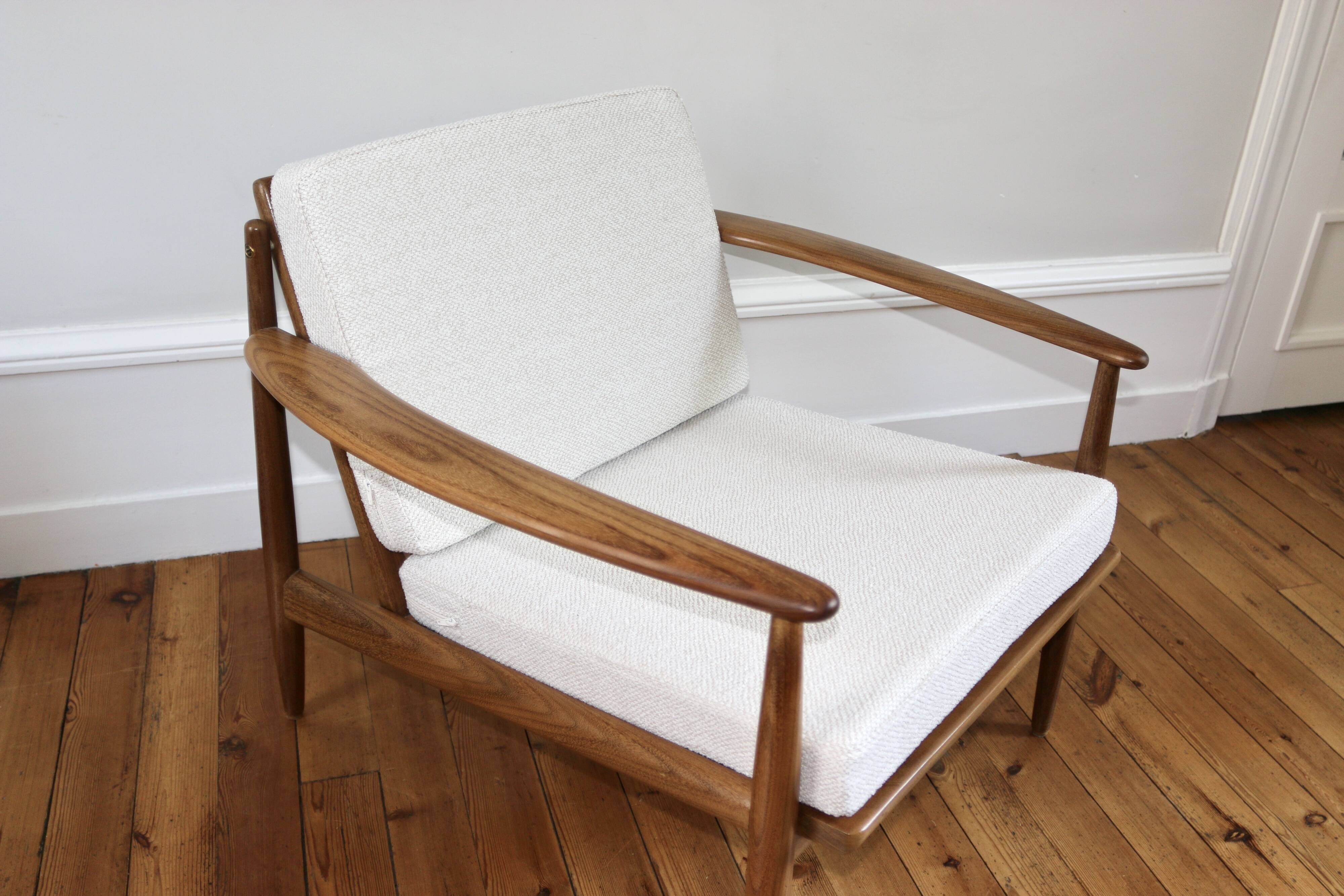 Vintage Scandinavian teak armchair Grete Jalk 1960
