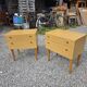 Pair of Scandinavian oak bedside tables from the 1960s.