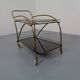 Mid-Century French Brass & Glass Serving Bar Cart, 1960s