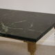 French coffee table with italian green leaf marble leaf