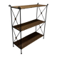 Rattan and wrought iron shelf