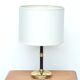 Black metal and brass lamp, 50s